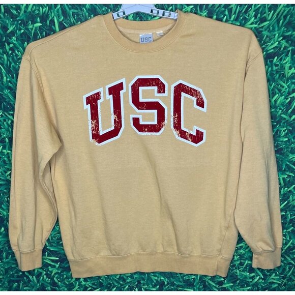 Southern California Trojans SoCal USC Men’s Medium Gold Pullover Sweatshirt - Picture 1 of 3